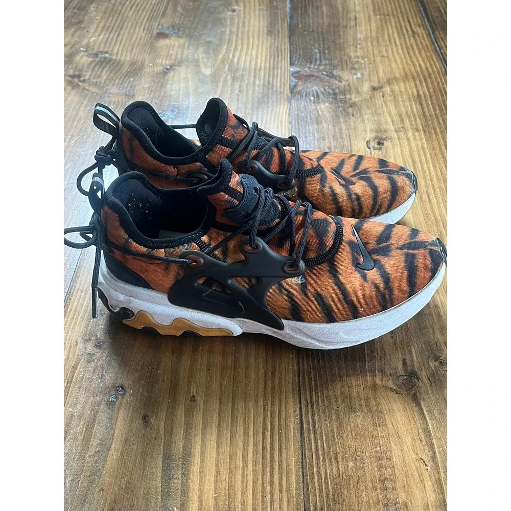 Nike React Presto Tiger Orange Black Mens Shoes CN7664-800 Size 7.5